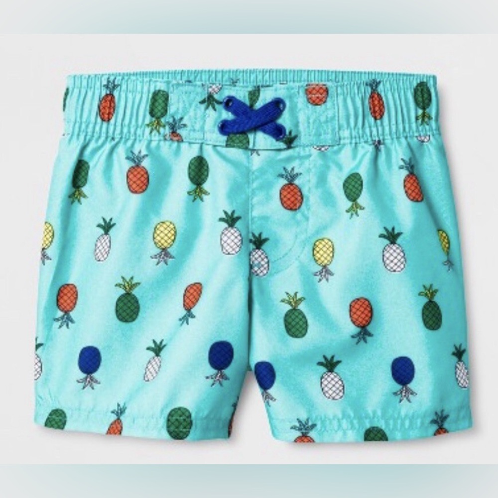 Cat & Jack l Pineapple Print Swim Shorts l Boy’s  Size : 2T